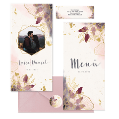 Hochzeitskarten Bohemian Zweige und Blätter