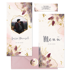 Hochzeitskarten Bohemian Zweige und Blätter