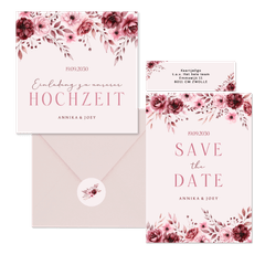 Hochzeit - Rosengesteck auf Rosa romantsich