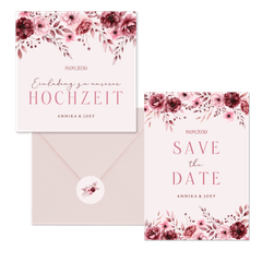 Hochzeit - Rosengesteck auf Rosa romantsich