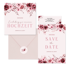 Hochzeit - Rosengesteck auf Rosa romantsich