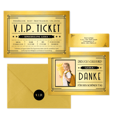 Einschulung - Goldenes Ticket