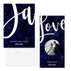 Hochzeitskartenset Galaxy Sternenhimmel