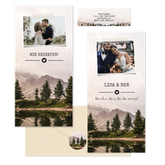 Hochzeitskartenset Fotografie Naturlandschaft
