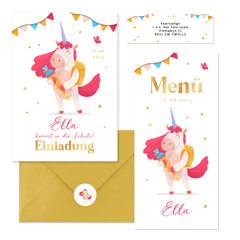 Einschulung - Unicorn pinke Mähne 