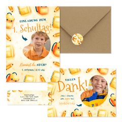 Einschulung - Gelbe Schulsachen 