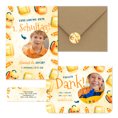 Einschulung - Gelbe Schulsachen 