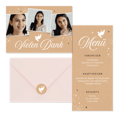 Firmung - Packpapier & Taube