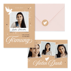 Firmung - Packpapier & Taube