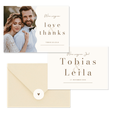 Hochzeit - Minimalistisch Ampersand Beige und Braun