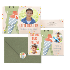 Einschulung - Dino mit Schultüte