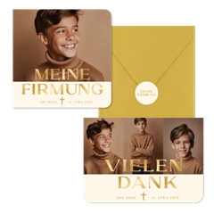 Firmung Beige Braun Gold M