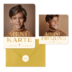 Firmung Beige Braun Gold M