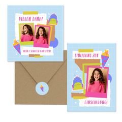Scrapbook bunt blau T