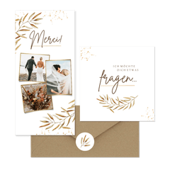 Hochzeitskartenset trockene Zweige