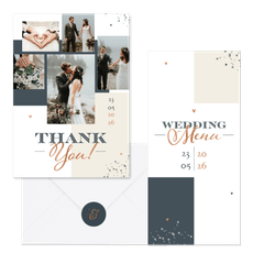 Hochzeitskartenset grafische Farbflächen