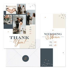 Hochzeitskartenset grafische Farbflächen