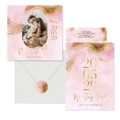 Hochzeit - Bohemian Aquarell rosegold 2