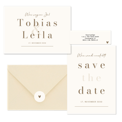 Hochzeit - Minimalistisch Ampersand Beige und Braun