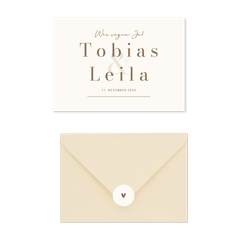 Hochzeit - Minimalistisch Ampersand Beige und Braun