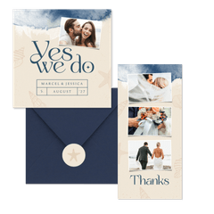 Hochzeitskartenset Brandung & Strand