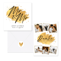 Hochzeit - Pinsel Goldlook