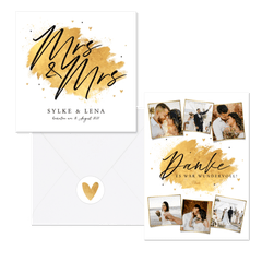 Hochzeit - Pinsel Goldlook