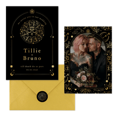 Hochzeit - Astrologie Schwarz Gold 