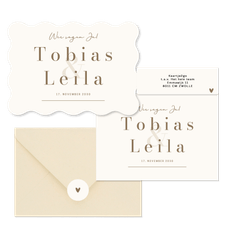 Hochzeit - Minimalistisch Ampersand Beige und Braun