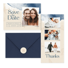 Hochzeitskartenset Brandung & Strand