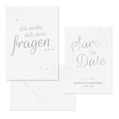 Hochzeit - Silberschrift