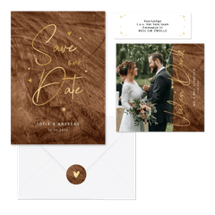 Hochzeit - Goldschrift auf Holz