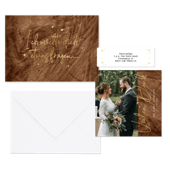 Hochzeit - Goldschrift auf Holz