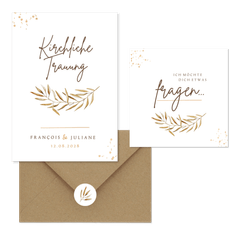 Hochzeitskartenset trockene Zweige