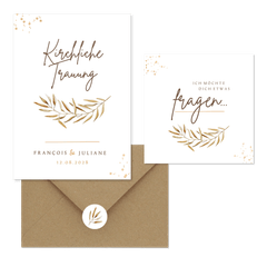 Hochzeitskartenset trockene Zweige