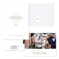 Hochzeitskartenset moderne Klassik