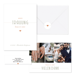 Hochzeitskartenset moderne Klassik