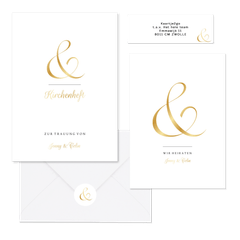Hochzeitskartenset minimalistisch Ampersand
