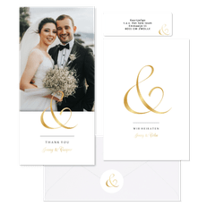 Hochzeitskartenset minimalistisch Ampersand