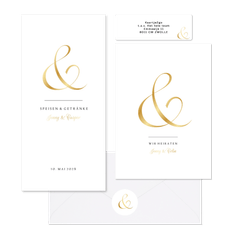 Hochzeitskartenset minimalistisch Ampersand
