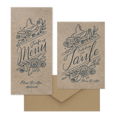 Taufe - Kraftpapier Schreibschrift
