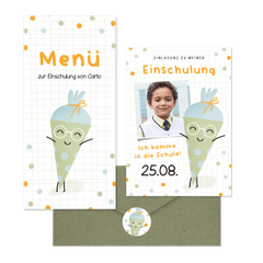 Einschulung - Schultüte mit Brille J