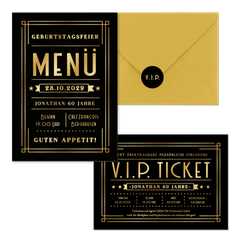 Geburtstagseinladungen VIP Ticket I