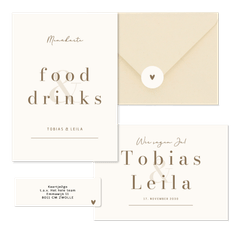 Hochzeit - Minimalistisch Ampersand Beige und Braun