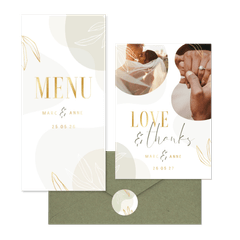 Hochzeitskartenset Boho Formen und Zweige