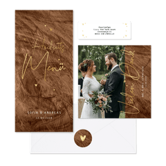 Hochzeit - Goldschrift auf Holz