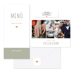 Hochzeitskartenset moderne Klassik