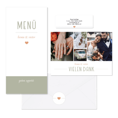 Hochzeitskartenset moderne Klassik