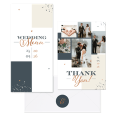 Hochzeitskartenset grafische Farbflächen