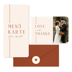 Hochzeit - Terracotta auf Beige minimalistisch T
